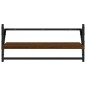vidaXL Estantes de pared con barras 2 uds marrón roble 65x25x30 cm vidaXL Estantes de pared con barras 2 uds marrón roble 65x25x30 cm