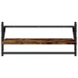 vidaXL Estantes de pared con barras 2 uds roble ahumado 65x25x30 cm vidaXL Estantes de pared con barras 2 uds roble ahumado 65x25x30 cm