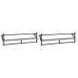 vidaXL Estantes de pared con barras 2 uds gris Sonoma 100x25x30 cm vidaXL Estantes de pared con barras 2 uds gris Sonoma 100x25x30 cm