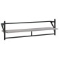 vidaXL Estantes de pared con barras 2 uds gris Sonoma 100x25x30 cm vidaXL Estantes de pared con barras 2 uds gris Sonoma 100x25x30 cm