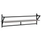 vidaXL Estantes de pared con barras 2 uds gris Sonoma 100x25x30 cm vidaXL Estantes de pared con barras 2 uds gris Sonoma 100x25x30 cm
