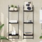 vidaXL Estantes de pared 3 niveles con barras 2 uds negro 30x25x100 cm vidaXL Estantes de pared 3 niveles con barras 2 uds negro 30x25x100 cm