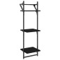 vidaXL Estantes de pared 3 niveles con barras 2 uds negro 30x25x100 cm vidaXL Estantes de pared 3 niveles con barras 2 uds negro 30x25x100 cm