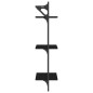 vidaXL Estantes de pared 3 niveles con barras 2 uds negro 30x25x100 cm vidaXL Estantes de pared 3 niveles con barras 2 uds negro 30x25x100 cm