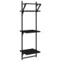 vidaXL Estantes de pared 3 niveles con barras 2 uds negro 30x25x100 cm vidaXL Estantes de pared 3 niveles con barras 2 uds negro 30x25x100 cm