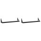 vidaXL Estantes de pared 2 uds madera ingeniería negro 80x15x15,5 cm