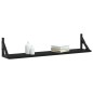 vidaXL Estantes de pared 2 uds madera ingeniería negro 80x15x15,5 cm