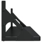 vidaXL Estantes de pared 2 uds madera ingeniería negro 80x15x15,5 cm