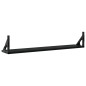 vidaXL Estantes de pared 2 uds madera ingeniería negro 80x15x15,5 cm