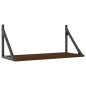 vidaXL Estantes pared 2uds madera ingeniería roble marrón 60x25x25,5cm vidaXL Estantes pared 2uds madera ingeniería roble marrón 60x25x25,5cm