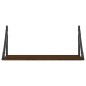 vidaXL Estantes pared 2uds madera ingeniería roble marrón 60x25x25,5cm vidaXL Estantes pared 2uds madera ingeniería roble marrón 60x25x25,5cm
