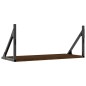 vidaXL Estantes pared 2uds madera ingeniería roble marrón 60x25x25,5cm vidaXL Estantes pared 2uds madera ingeniería roble marrón 60x25x25,5cm