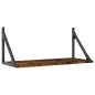 vidaXL Estante pared 2uds madera ingeniería roble ahumado 60x25x25,5cm vidaXL Estante pared 2uds madera ingeniería roble ahumado 60x25x25,5cm