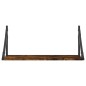 vidaXL Estante pared 2uds madera ingeniería roble ahumado 60x25x25,5cm vidaXL Estante pared 2uds madera ingeniería roble ahumado 60x25x25,5cm