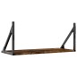 vidaXL Estante pared 2uds madera ingeniería roble ahumado 60x25x25,5cm vidaXL Estante pared 2uds madera ingeniería roble ahumado 60x25x25,5cm