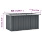 vidaXL Caja de almacenaje para jardín gris 129x67x65 cm vidaXL Caja de almacenaje para jardín gris 129x67x65 cm