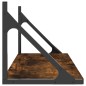 vidaXL Estante pared 2uds madera ingeniería roble ahumado 80x25x25,5cm