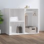 vidaXL Mueble vestidor madera contrachapada blanco brillo 80x40x65 cm