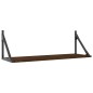 vidaXL Estantes pared 2uds madera ingeniería roble marrón 80x25x25,5cm vidaXL Estantes pared 2uds madera ingeniería roble marrón 80x25x25,5cm