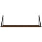 vidaXL Estantes pared 2uds madera ingeniería roble marrón 80x25x25,5cm vidaXL Estantes pared 2uds madera ingeniería roble marrón 80x25x25,5cm