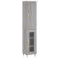vidaXL Aparador alto madera contrachapada gris Sonoma 34,5x34x180 cm vidaXL Aparador alto madera contrachapada gris Sonoma 34,5x34x180 cm