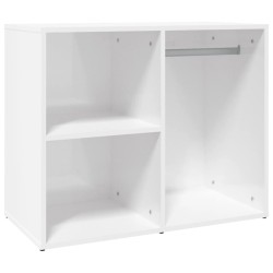 vidaXL Mueble vestidor madera contrachapada blanco brillo 80x40x65 cm