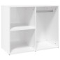 vidaXL Mueble vestidor madera contrachapada blanco brillo 80x40x65 cm