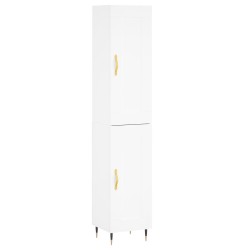 vidaXL Aparador alto madera de ingeniería blanco 34,5x34x180 cm