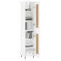 vidaXL Aparador alto madera de ingeniería blanco 34,5x34x180 cm vidaXL Aparador alto madera de ingeniería blanco 34,5x34x180 cm