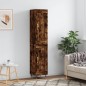 vidaXL Aparador de madera contrachapada roble ahumado 34,5x34x180 cm vidaXL Aparador de madera contrachapada roble ahumado 34,5x34x180 cm