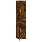 vidaXL Aparador de madera contrachapada roble ahumado 34,5x34x180 cm vidaXL Aparador de madera contrachapada roble ahumado 34,5x34x180 cm