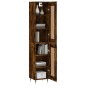 vidaXL Aparador de madera contrachapada roble ahumado 34,5x34x180 cm vidaXL Aparador de madera contrachapada roble ahumado 34,5x34x180 cm