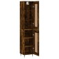 vidaXL Aparador de madera contrachapada roble ahumado 34,5x34x180 cm vidaXL Aparador de madera contrachapada roble ahumado 34,5x34x180 cm