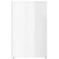vidaXL Mueble vestidor madera contrachapada blanco brillo 80x40x65 cm