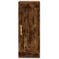 vidaXL Aparador de madera contrachapada roble ahumado 34,5x34x180 cm vidaXL Aparador de madera contrachapada roble ahumado 34,5x34x180 cm