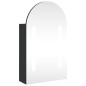 vidaXL Mueble de baño con espejo arqueado y luz LED negro 42x13x70 cm vidaXL Mueble de baño con espejo arqueado y luz LED negro 42x13x70 cm