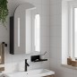 vidaXL Mueble de baño con espejo arqueado y luz LED negro 42x13x70 cm vidaXL Mueble de baño con espejo arqueado y luz LED negro 42x13x70 cm
