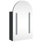 vidaXL Mueble de baño con espejo arqueado y luz LED negro 42x13x70 cm vidaXL Mueble de baño con espejo arqueado y luz LED negro 42x13x70 cm