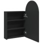 vidaXL Mueble de baño con espejo arqueado y luz LED negro 42x13x70 cm vidaXL Mueble de baño con espejo arqueado y luz LED negro 42x13x70 cm
