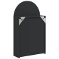 vidaXL Mueble de baño con espejo arqueado y luz LED negro 42x13x70 cm vidaXL Mueble de baño con espejo arqueado y luz LED negro 42x13x70 cm