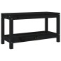vidaXL Banco de jardín de madera maciza de pino negro 82,5x35x45 cm vidaXL Banco de jardín de madera maciza de pino negro 82,5x35x45 cm