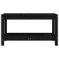 vidaXL Banco de jardín de madera maciza de pino negro 82,5x35x45 cm vidaXL Banco de jardín de madera maciza de pino negro 82,5x35x45 cm