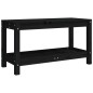vidaXL Banco de jardín de madera maciza de pino negro 82,5x35x45 cm vidaXL Banco de jardín de madera maciza de pino negro 82,5x35x45 cm