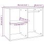 vidaXL Mueble vestidor madera contrachapada blanco brillo 80x40x65 cm