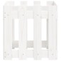 vidaXL Jardinera diseño de valla madera maciza pino blanca 40x40x40 cm vidaXL Jardinera diseño de valla madera maciza pino blanca 40x40x40 cm