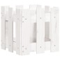 vidaXL Jardinera diseño de valla madera maciza pino blanca 30x30x30 cm vidaXL Jardinera diseño de valla madera maciza pino blanca 30x30x30 cm
