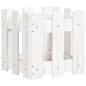 vidaXL Jardinera diseño de valla madera maciza pino blanca 30x30x30 cm vidaXL Jardinera diseño de valla madera maciza pino blanca 30x30x30 cm