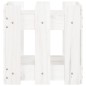 vidaXL Jardinera diseño de valla madera maciza pino blanca 30x30x30 cm vidaXL Jardinera diseño de valla madera maciza pino blanca 30x30x30 cm