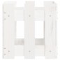 vidaXL Jardinera diseño de valla madera maciza pino blanca 30x30x30 cm vidaXL Jardinera diseño de valla madera maciza pino blanca 30x30x30 cm