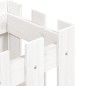 vidaXL Jardinera diseño de valla madera maciza pino blanca 30x30x30 cm vidaXL Jardinera diseño de valla madera maciza pino blanca 30x30x30 cm